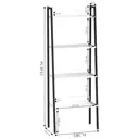 Стеллаж Letta Tokyo 4 секции 58x154.4x32 см металл цвет белый