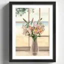 Картина в раме Postermarket "Цветы в вазе" 40x30 см PM-3428