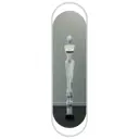 Зеркало в белой раме настенное овальное Genglass Evelix White L 178x48 см