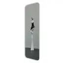 Зеркало в белой раме настенное прямоугольное Genglass Kuvino White L 180x55 см