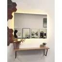 Зеркало для ванной ALFA MIRRORS Ek-86VzVt с подсветкой прямоугольное 80x60см, бесконтактный датчик, диммер