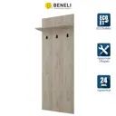 Настенная вешалка Beneli Альянс 59x159x 22.6 см ЛДСП цвет дуб крафт серый