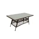 Садовый стол нераздвижной складной Antony 160x85x72 см искусственный ротанг серый