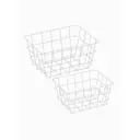 Набор из 2 корзин Уют трапециевидная металл белый 9+5 л