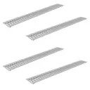 Решетка щелевая стальная Gidrolica Standart DN100 класса А15 1000x136x20мм серый 4шт