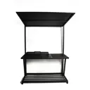 Мангал Woodlove Loft ML-K со столиком из дуба 145x500x190 см