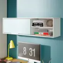 Настенная полка Трия 116x29 см ЛДСП цвет серо-белый