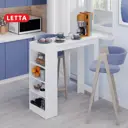 Барная стойка прямоугольный Letta 44x44 см лдсп цвет белый