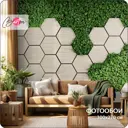 Фотообои флизелиновые Bartonwall 300x270 см Соты Листья Трава M095-W