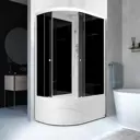 Душевая кабина Domani-Spa Delight Slim 128 high R 120x80x218 высокий поддон, черные стенки, тонированное стекло