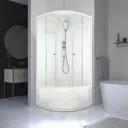 Душевая кабина Domani-Spa Delight Slim 99 high, 90x90x218, высокий поддон, белые стенки, прозрачное стекло