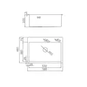 Мойка для кухни Wisent WS35848B/W02-114B/W405B 48x58 см глубина чаши 22 см нержавеющая сталь цвет графит