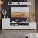 Модульная стенка Трия Сильвия 193x61x35 см ЛДСП цвет белый ясень