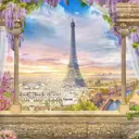 Фотообои Divino Decor Эйфелева башня H-016 300x270 см