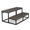 Уличная лестница Дача 2 ступени из ДПК 34x100x61 см