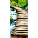 Наклейка для дверей и мебели Wallfix "Мост через реку" 95x220 см, W196