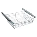 Корзина для белья Storidea 56.8x15x30 см хром цвет серый