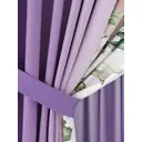 Комплект штор на шторной ленте блэкаут Helga Миролинс 150x260 см цвет фиолетовый