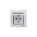Розетка встраиваемая Vesta-electric Exclusive White FRZ00041015BEL с заземлением цвет белый