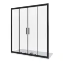 Душевая перегородка Good door Cofe КФ00016 170x190см черный профиль
