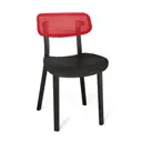 Кухонный стул Sheffilton Sht-s85 168745 79x51x46.5 см пластик цвет черный/красный