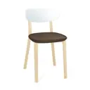 Кухонный стул Sheffilton Sht-s85-2 77x46x46.5 см пластик цвет белый/коричневый