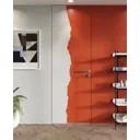 Дверь скрытая Stefur Invisible 58 глухая 210x70см CPL правый цвет белый черная кромка с замком и петлями