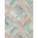 Обои бумажные Московская обойная фабрика Malex Design 0.53 м кофейные бирюзовые 6304-3
