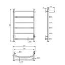 Полотенцесушитель электрический Comfysan Classic 500x800 мм 335 Вт с терморегулятором и полкой лесенка цвет хром