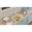 Мойка для кухни врезная Santrek ROUND SA-R580 57.9x44.5 см глубина чаши 20 см искусственный камень цвет песочный