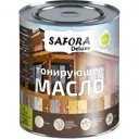 Масло для дерева тонирующее Safora с воском цвет темный орех 1 л