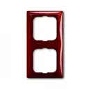 Рамка для розеток и выключателей ABB Basic 55 Фойе 2 поста цвет красный 1 шт