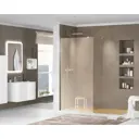 Душевая перегородка Cezares LIBERTA-L-1-110-120-BR-Cr 110x195см хромированный профиль