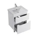 Тумба с раковиной RUVANN BELLO 60 раковина Миранда 60 в ванную напольная цвет белый