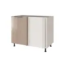 Кухонный модуль напольный угловой Beneli COLOR Капучино глянец/Белый 105х57.6х82 см 1шт.