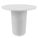 Кухонный стол круглый Genglass Trubis GGT-03-3-3-L-80 80x75x80 см ЛДСП цвет белый