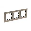 Рамка для розеток и выключателей Systeme electric AtlasDesign Nature ATN320503 3 поста цвет шампань