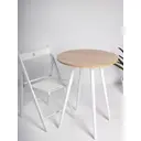Стол круглый Stol107-60-2-dubwood-white 60x60 см ЛДСП цвет белый