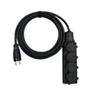 Удлинитель-шнур Itok i-connect-color-SU-PVS-215-4-54-3-black 4 розетки без заземления 2x1.5 мм 3 м 3500 Вт цвет черный