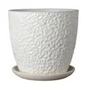 Горшок цветочный Манго Композит d 25.3 см 23.4 см 8 л бетон белый