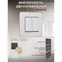 Выключатель двойная с рамкой встраиваемый Arte milano SET16-1-30-2.silver 2 клавиша цвет серебро