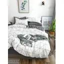 Комплект постельного белья Tango Dream Fly 2-спальный полисатин наволочки 70x70 - 2 шт цвет белый/серый/темно-серый DF02-179-70