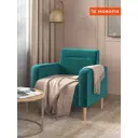 Кресло Monofix Фоксет 82x82.5x72 см велюр цвет изумрудный