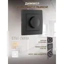 Диммер с рамкой встраиваемый Arte milano SET06-1-48-1.black 1 клавиша цвет черный