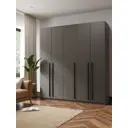 Шкаф распашной Принцесса мелания София3123/2 200x220x50 см ЛДСП цвет графит
