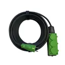 Удлинитель-шнур Itok i-connect-color-SU-PVS-325-3-54-20-green 3 розетки с заземлением 2x2.5 мм 20 м 3500 Вт цвет зеленый