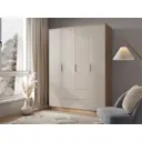 Шкаф распашной Bts 160x221.6x61 см ЛДСП цвет дуб смоки/айриш