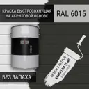 Краска для стен моющаяся Pollux быстросохнущая без запаха укрывная полуматовая цвет чёрно-оливковый RAL 6015 5 л