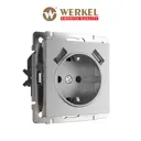 Розетка встраиваемая Werkel a051497 с заземлением цвет серебряный