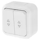 Выключатель накладной Bylectrica Пралеска аква А(6+6) 10-873 2 клавиши цвет белый